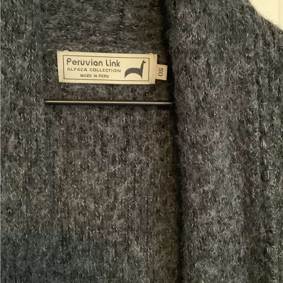 Peruvian Link Fireside Alpaca Sweater One Size Gray - Picture 3 of 5